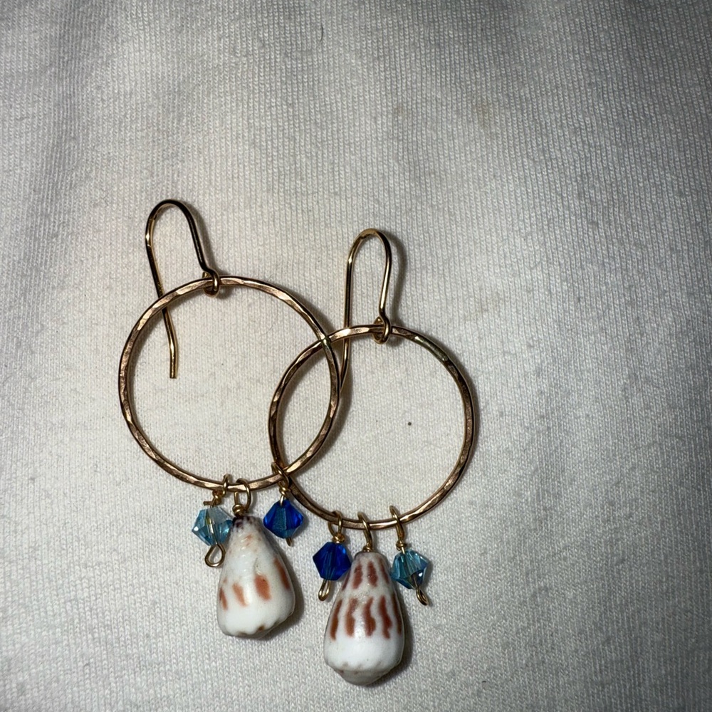 Cone shell earring